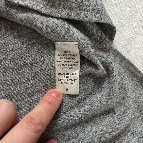 Inoah Art to Wear Cityscape Tunic Top Dress Gray Graphic PrintSize M Made in USA - Picture 9 of 11